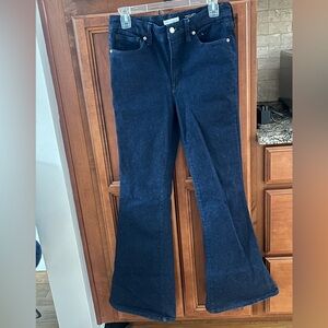 Good American Dark Indigo Flare Jeans